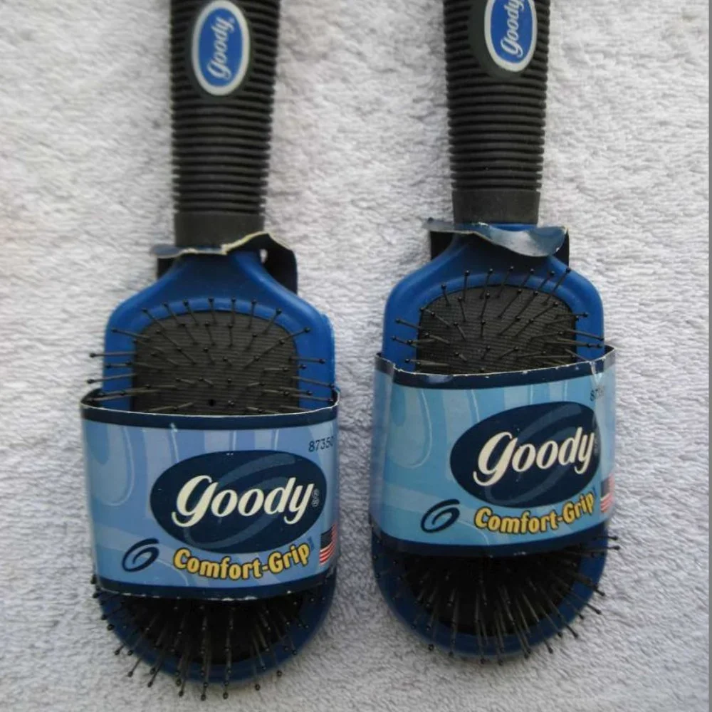 Goody Comfort Grip Stiff Metal Pin Wire Bristles So Sleek Hair Brush 1999 U.S.A.